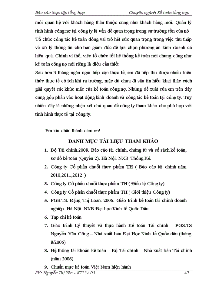 image for page Kế Toán Thanh Toán với khách hàng tại Công ty cổ phần chuỗi thực phẩm TH