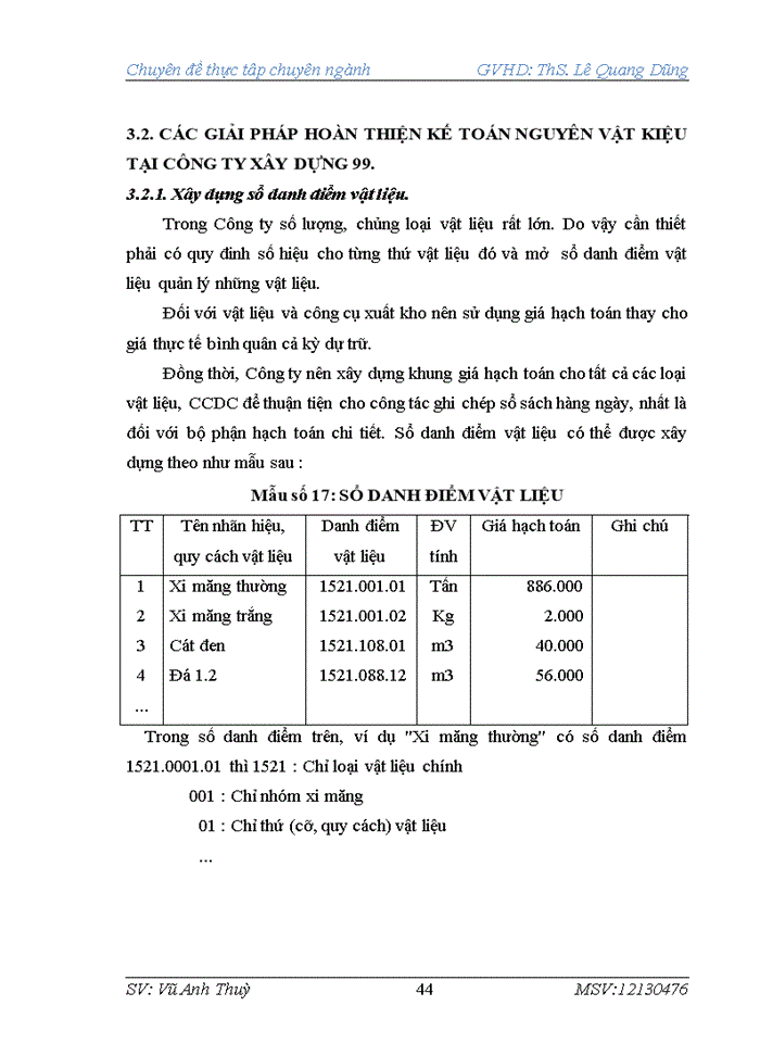 image for page Hoàn thiện kế toán nguyên vật liệu tại công ty Trách nhiệm hữu hạn một thành viên xây dựng 99