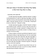 Báo cáo Khái quát chung về Chi nhánh Ngân Hàng Nông Nghiệp và Phát Triển Nông Thôn Cao Bằng