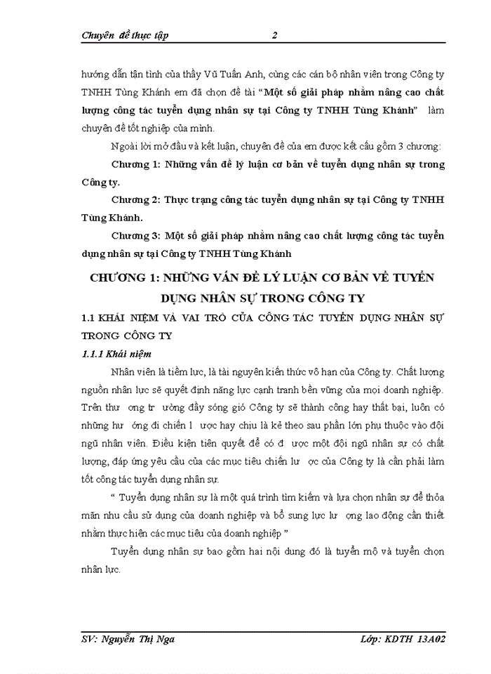 image for page Một số giải pháp nhằm nâng cao chất lượng công tác tuyển dụng nhân sự tại Công ty Trách nhiệm hữu hạn Tùng Khánh