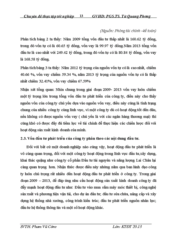 image for page Tình hình đầu tư phát triển tại Công ty Cổ phần ĐẦU TƯ TÀI NGUYÊN VÀ NĂNG LƯỢNG LAI CHÂU thực trạng và giải pháp