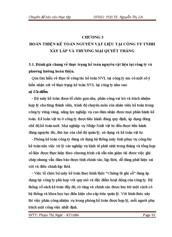 image for page HOÀN THIỆN KẾ TOÁN NGUYÊN VẬT LIỆU TẠI CÔNG TY Trách nhiệm hữu hạn XÂY LẮP VÀ THƯƠNG MẠI QUYẾT THẮNG