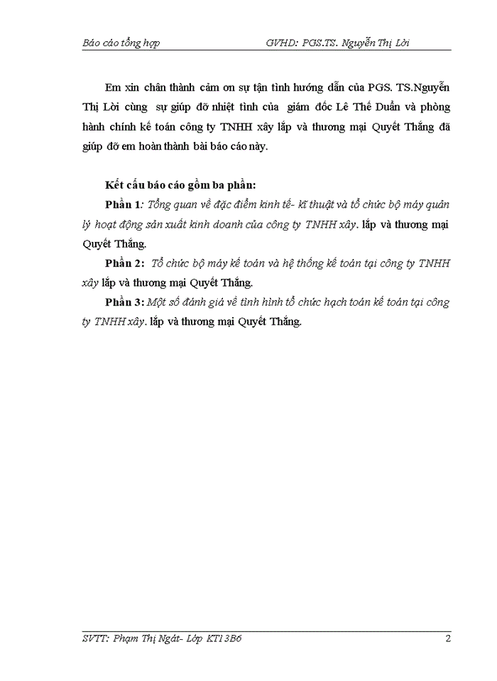 image for page Báo cáo CÔNG TY Trách nhiệm hữu hạn XÂY LẮP VÀ THƯƠNG MẠI QUYẾT THẮNG