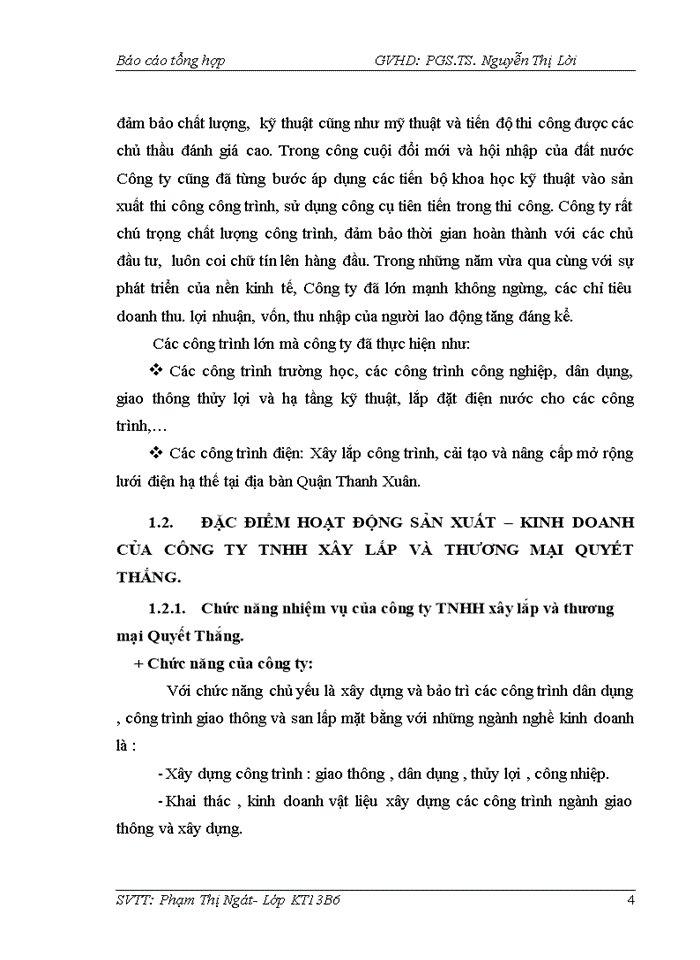 image for page Báo cáo CÔNG TY Trách nhiệm hữu hạn XÂY LẮP VÀ THƯƠNG MẠI QUYẾT THẮNG