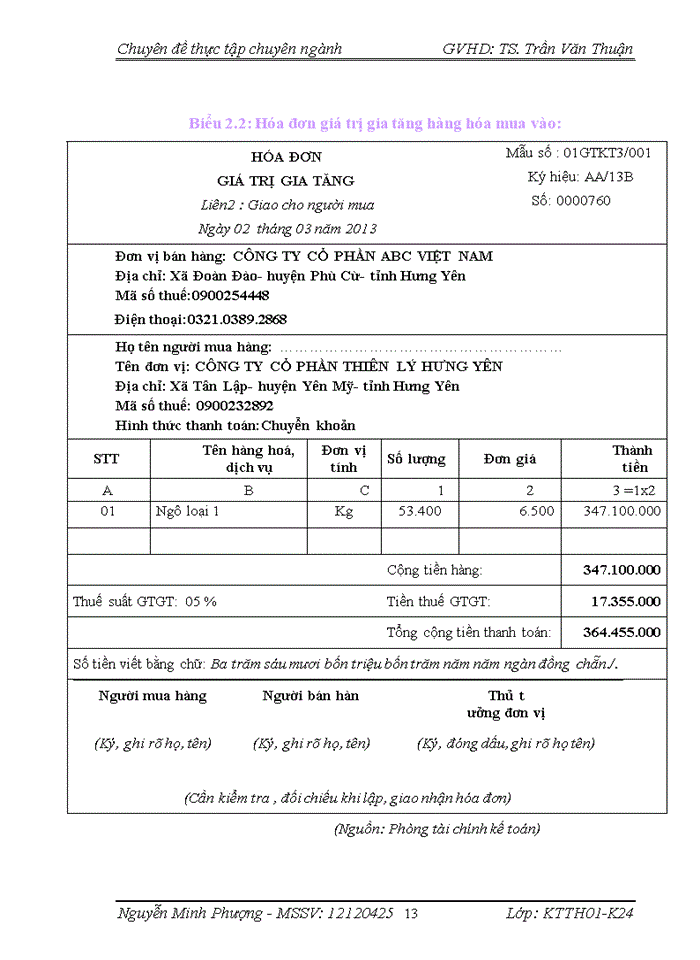 image for page Hoàn thiện kế toán nguyên vật liệu tại công ty Cổ Phần Thiên Lý Hưng Yên