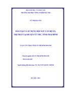 ĐÀO TẠO VÀ SỬ DỤNG ðỘI NGŨ CÁN BỘ XÃ THỊ TRẤN TẠI HUYỆN VŨ THƯ TỈNH THÁI BÌNH