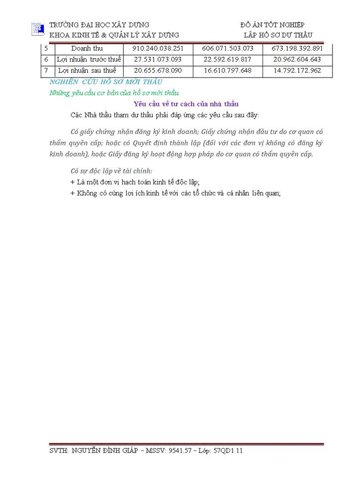 image for page LẬP HỒ SƠ DỰ THẦU