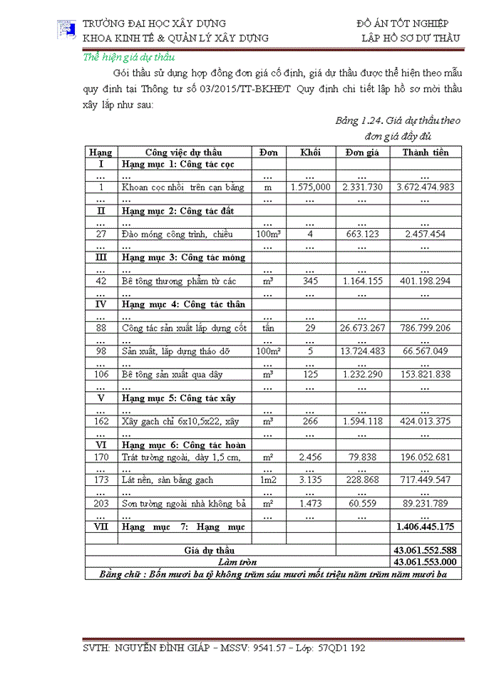 image for page LẬP HỒ SƠ DỰ THẦU