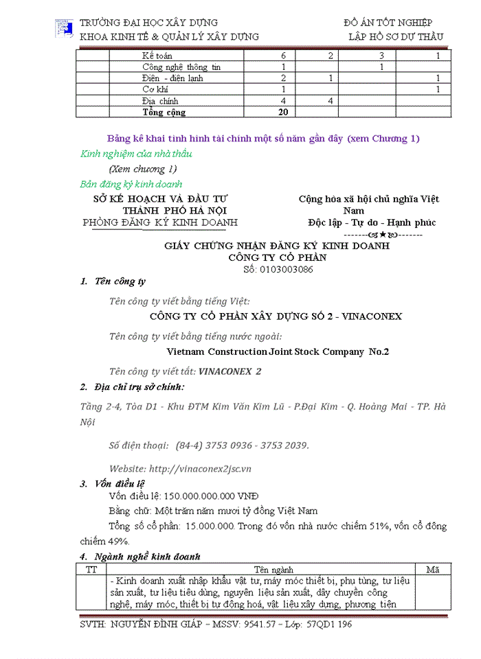 image for page LẬP HỒ SƠ DỰ THẦU