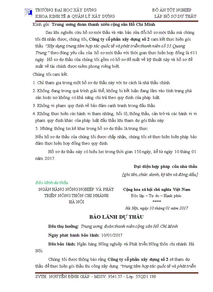 image for page LẬP HỒ SƠ DỰ THẦU