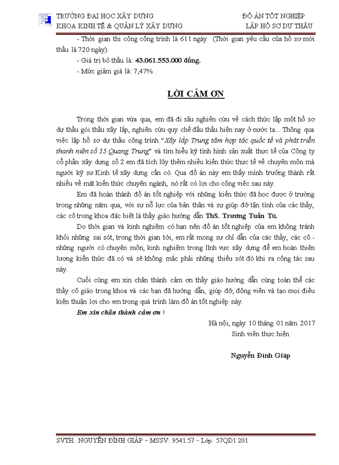 image for page LẬP HỒ SƠ DỰ THẦU