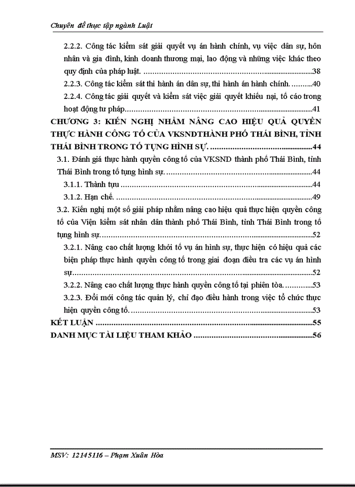 Chức năng công tố của Viện kiểm sát nhân dân thành phố Thái Bình tỉnh Thái Bình trong tố tụng hình sự