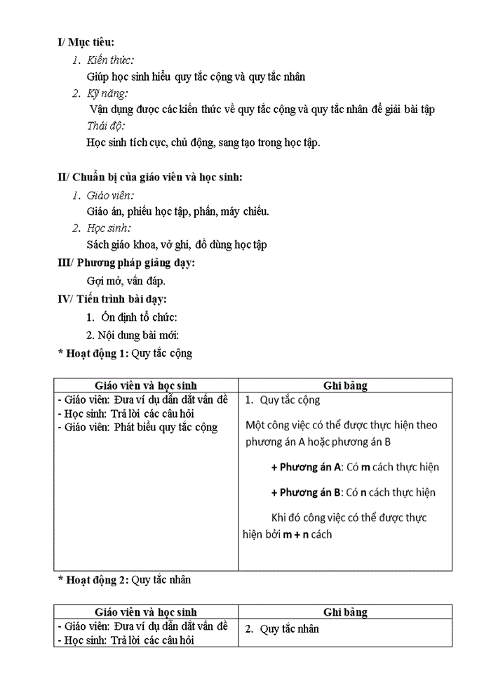 image for page Bài soạn quy tắc đếm