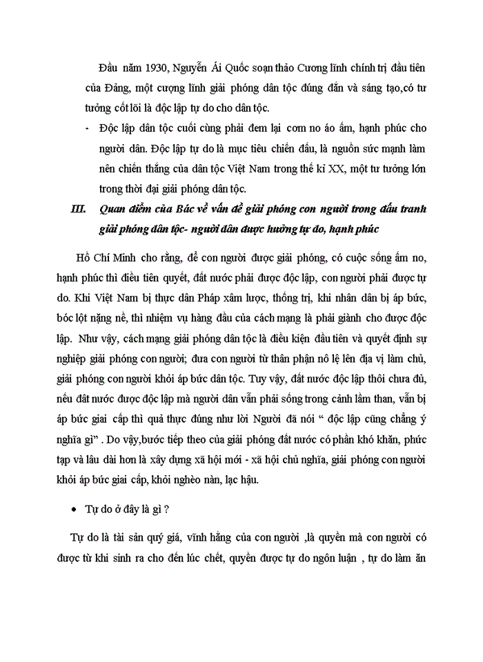 image for page Tư tưởng Nước được độc lập mà dân không được hưởng tự do hạnh phúc thì độc lập cũng chẳng nghĩa lý gì