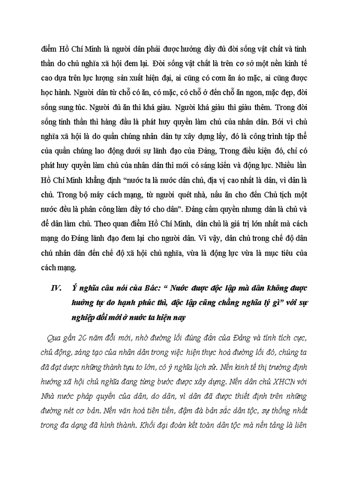 image for page Tư tưởng Nước được độc lập mà dân không được hưởng tự do hạnh phúc thì độc lập cũng chẳng nghĩa lý gì