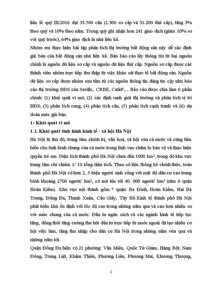 image for page Đề bài phân tích thị trường bất động sản nhà đất nhà liền kề