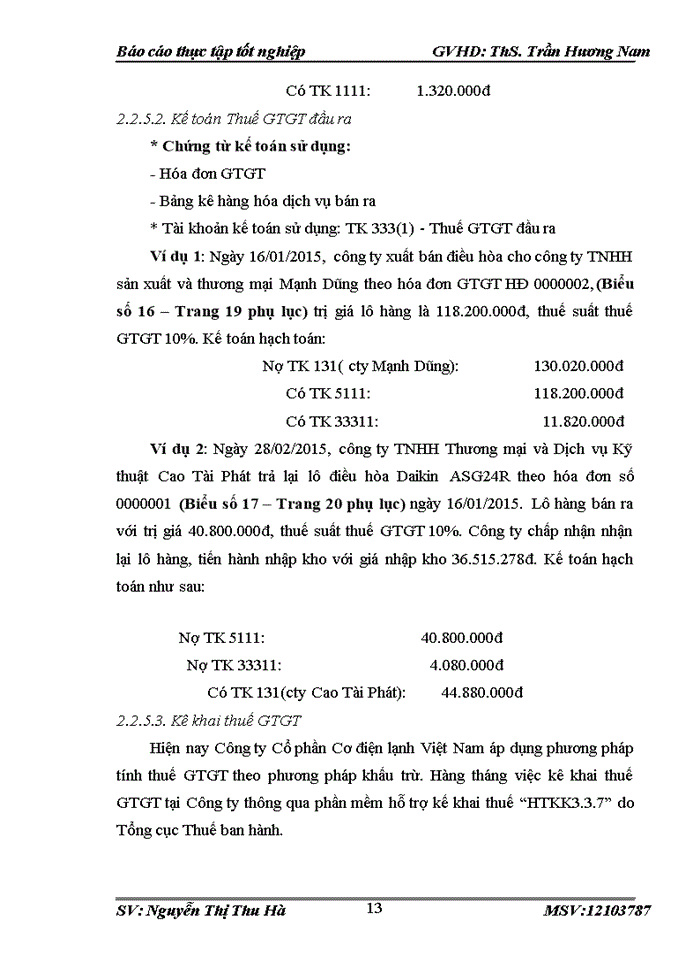 image for page Báo cáo thực tập tại Công ty Cổ phần Cơ điện lạnh Việt Nam