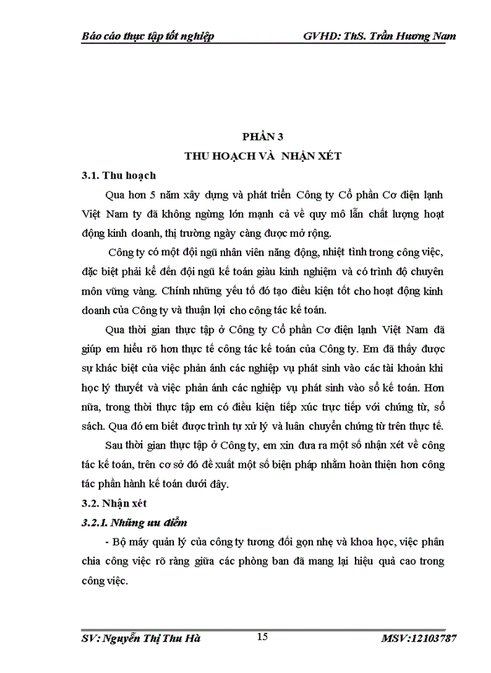 image for page Báo cáo thực tập tại Công ty Cổ phần Cơ điện lạnh Việt Nam