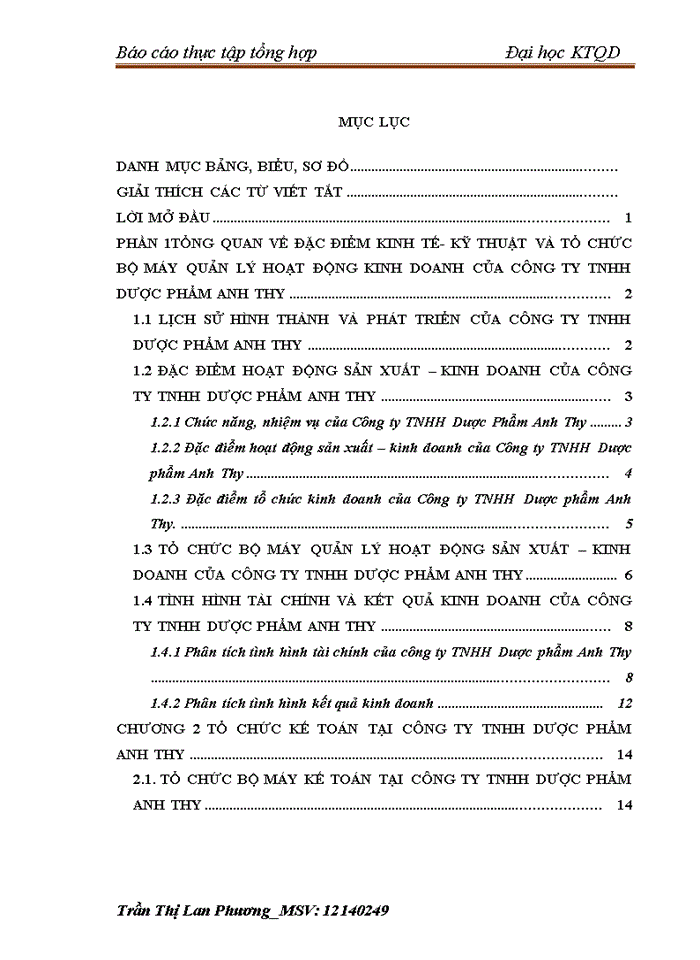 image for page Báo cáo thực tập tổng hợp tại Công ty Trách nhiệm hữu hạn Dược phẩm Anh Thy