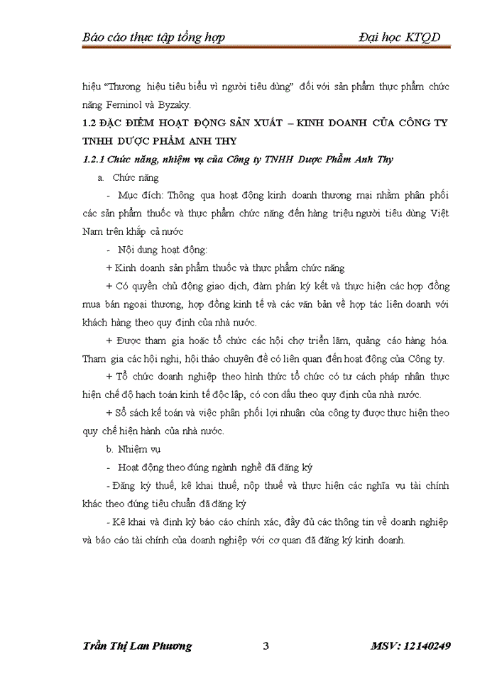 image for page Báo cáo thực tập tổng hợp tại Công ty Trách nhiệm hữu hạn Dược phẩm Anh Thy