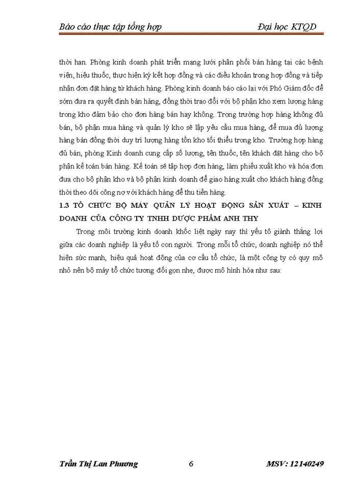 image for page Báo cáo thực tập tổng hợp tại Công ty Trách nhiệm hữu hạn Dược phẩm Anh Thy