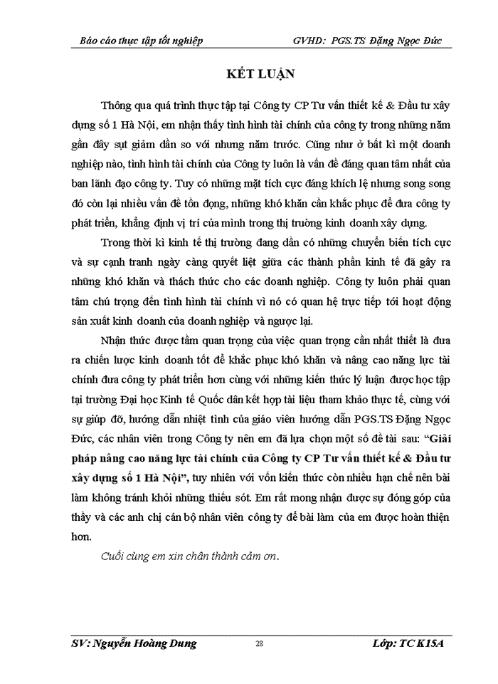 image for page Báo cáo CÔNG TY CỔ PHẦN TƯ VẤN THIẾT KẾ VÀ ĐẦU TƯ XÂY DỰNG SỐ 1 HÀ NỘI