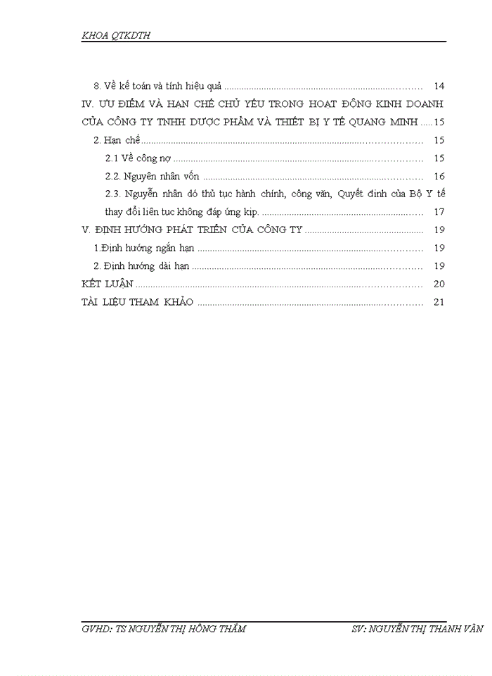 image for page Báo cáo Công ty Trách nhiệm hữu hạn dược phẩm thiết bị y tế Minh Quang