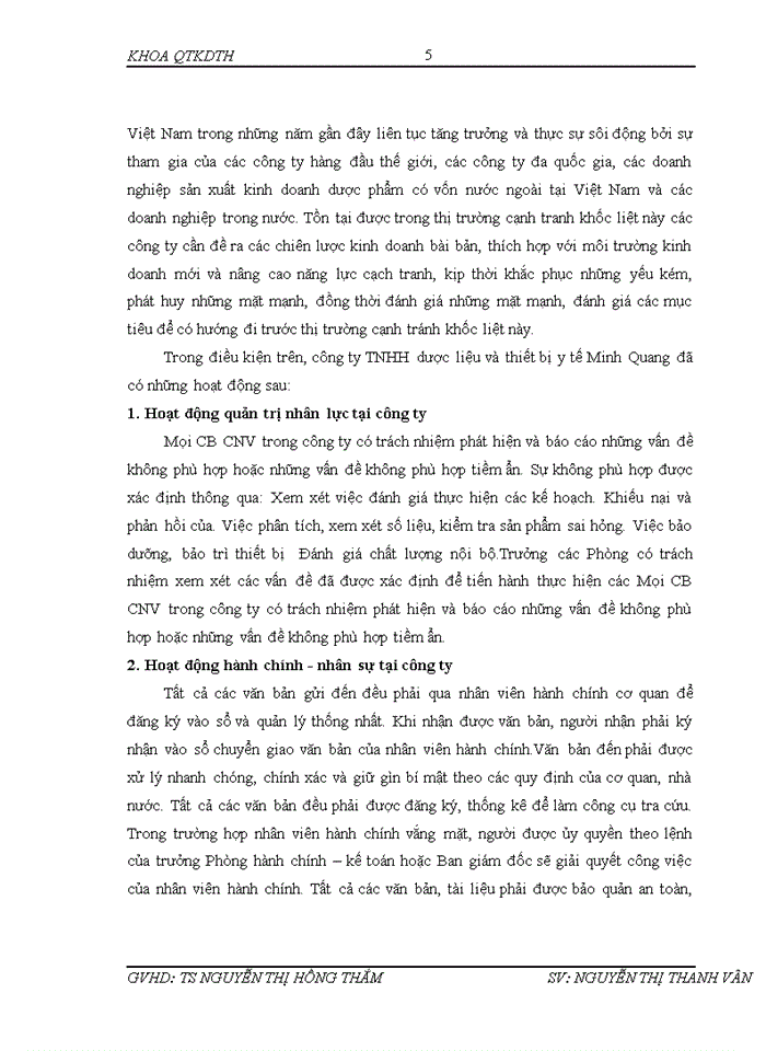 image for page Báo cáo Công ty Trách nhiệm hữu hạn dược phẩm thiết bị y tế Minh Quang