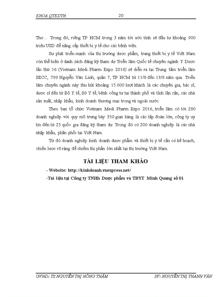 image for page Báo cáo Công ty Trách nhiệm hữu hạn dược phẩm thiết bị y tế Minh Quang