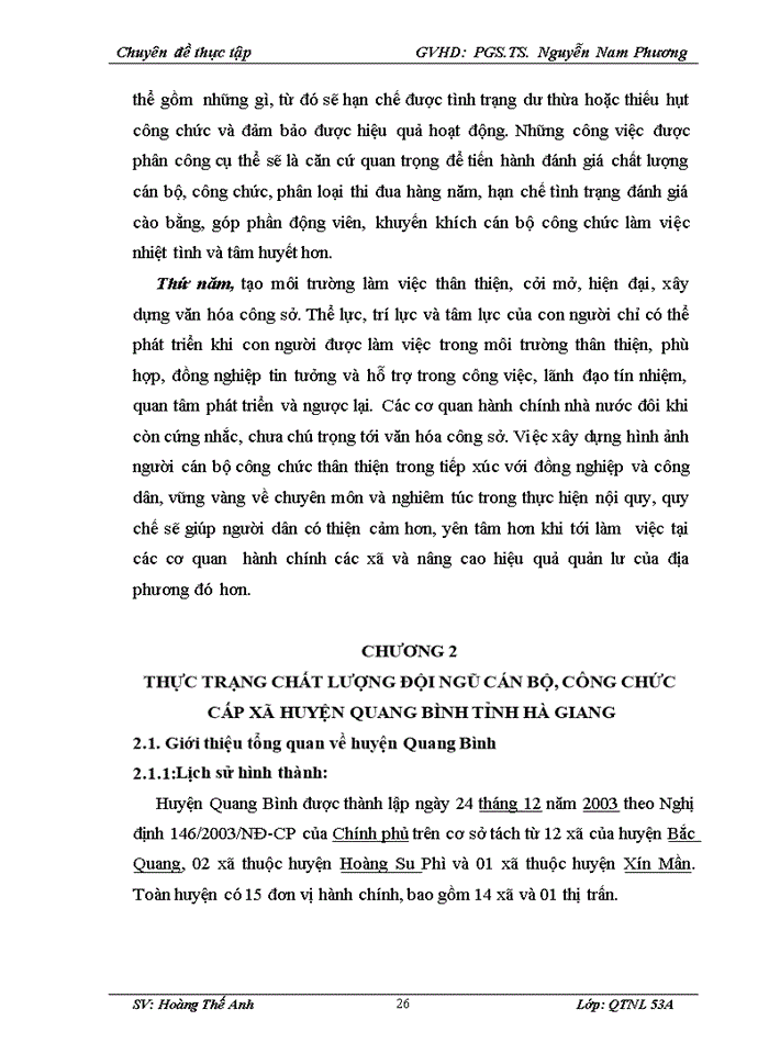 image for page Nâng cao chất lượng đội ngũ cán bộ công chức cấp xã của huyện Quang Bình