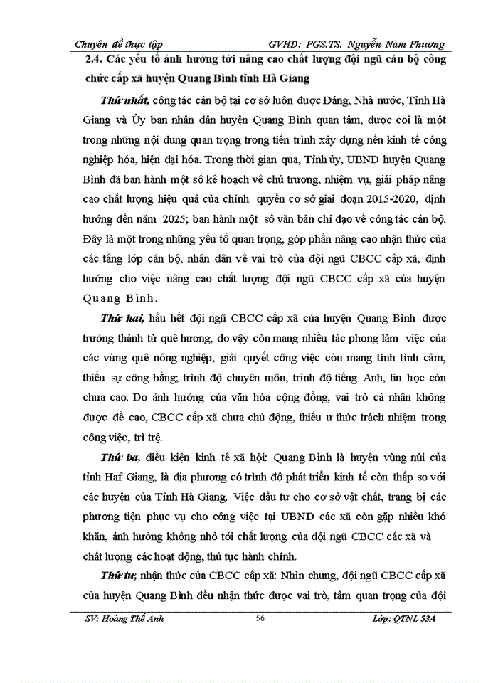 image for page Nâng cao chất lượng đội ngũ cán bộ công chức cấp xã của huyện Quang Bình