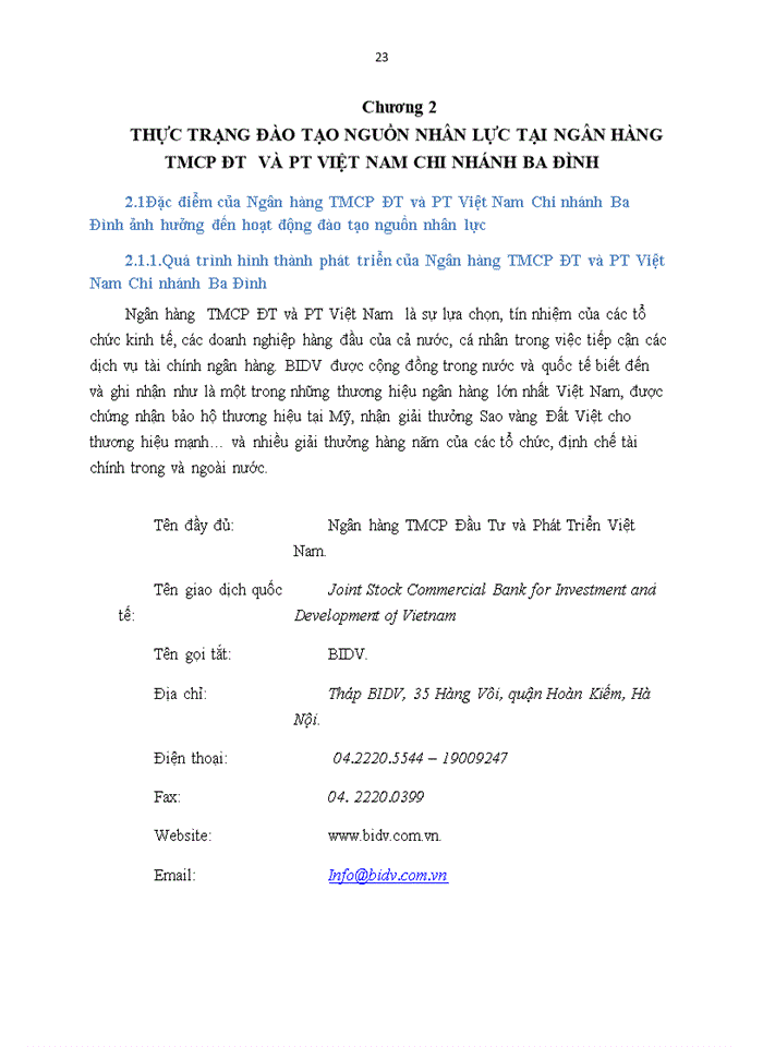 image for page Hoàn thiện công tác đào tạo nguồn nhân lực tại Ngân hàng Thương mại cổ phần ĐT và PT Việt Nam Chi nhánh Ba Đình