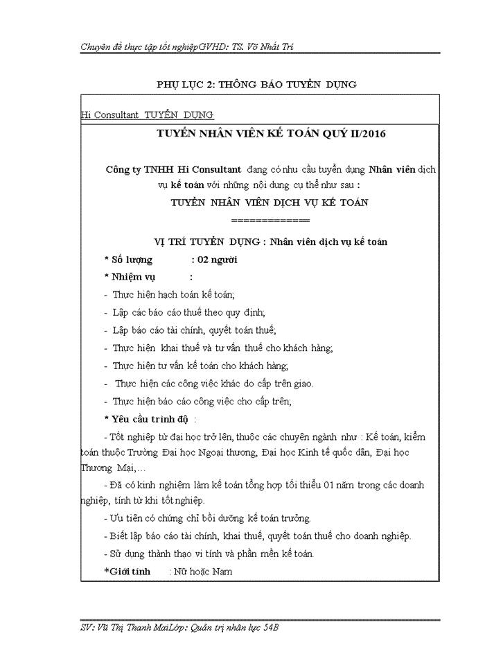 image for page HOÀN THIỆN CÔNG TÁC TUYỂN DỤNG NGUỒN NHÂN LỰC TẠI CÔNG TY Trách nhiệm hữu hạn HI CONSULTANT HÀ NỘI