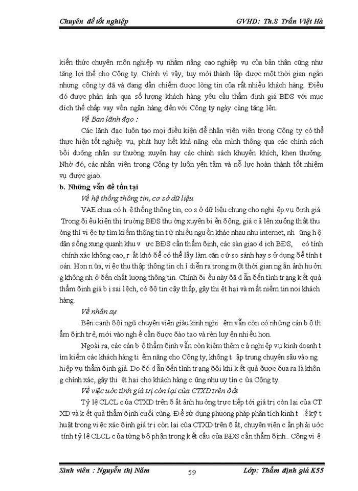 image for page Thực trạng thẩm định giá bất động sản với mục đích thế chấp tại công ty Cổ phần giám định và thẩm định Tài sản Việt Nam VAE