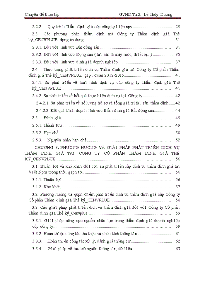 G1ả1 pháp phát tr1ển dịch vụ thẩm định g1á tạ1 công ty cổ phần thẩm định g1á thế kỷ CENVPLUE