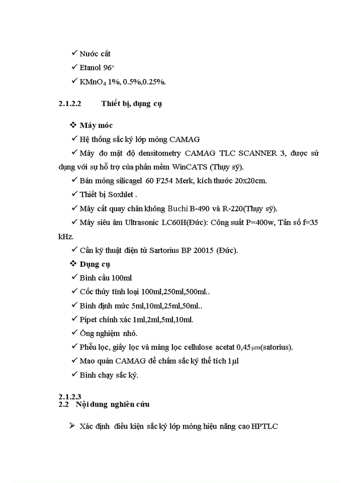 image for page Xây dựng phương pháp định lượng acid Shikimic trong Đại Hồi bằng sắc ký lớp máng kết hợp đo mật độ quang TLC-Scanning