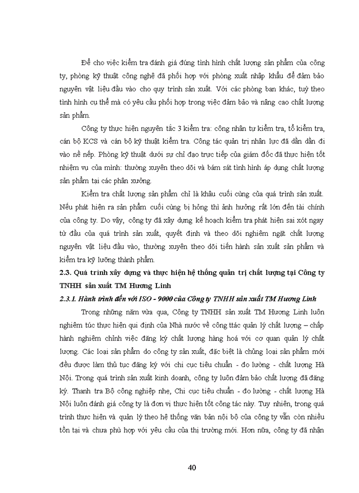 image for page Một số giải pháp nhằm nâng cao chất lượng sản phẩm tại Công ty Trách nhiệm hữu hạn sản xuất TM Hương Linh