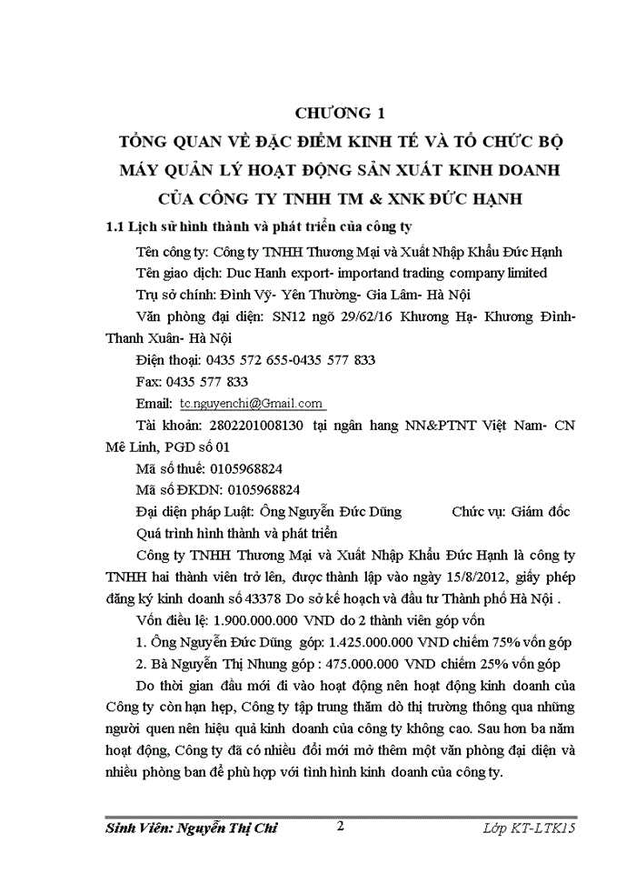 image for page Báo cáo Công ty Trách nhiệm hữu hạn Thương Mại và Xuất Nhập Khẩu Đức Hạnh