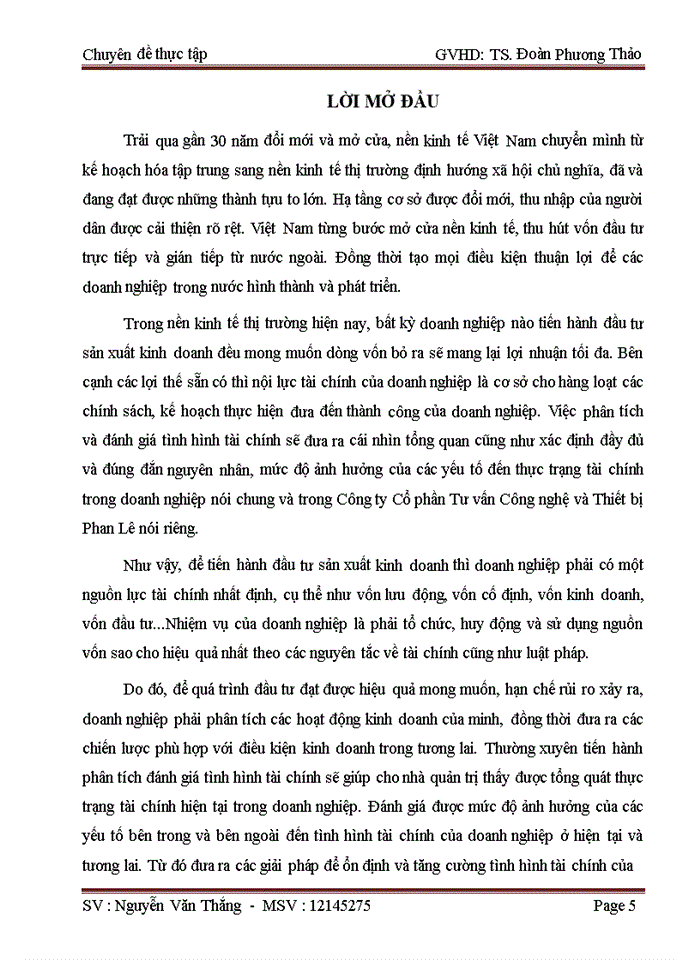 image for page Các giải pháp cải thiện tình hình tài chính của công ty Cổ phần Tư vấn Công nghệ và Thiết bị Phan Lê