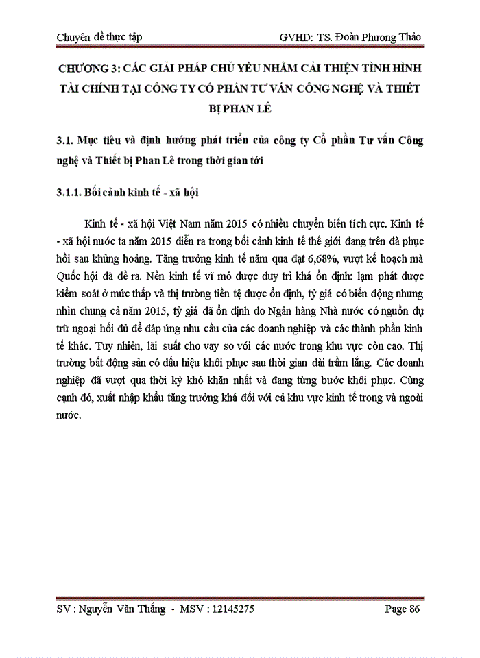 image for page Các giải pháp cải thiện tình hình tài chính của công ty Cổ phần Tư vấn Công nghệ và Thiết bị Phan Lê