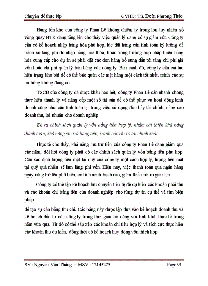 image for page Các giải pháp cải thiện tình hình tài chính của công ty Cổ phần Tư vấn Công nghệ và Thiết bị Phan Lê