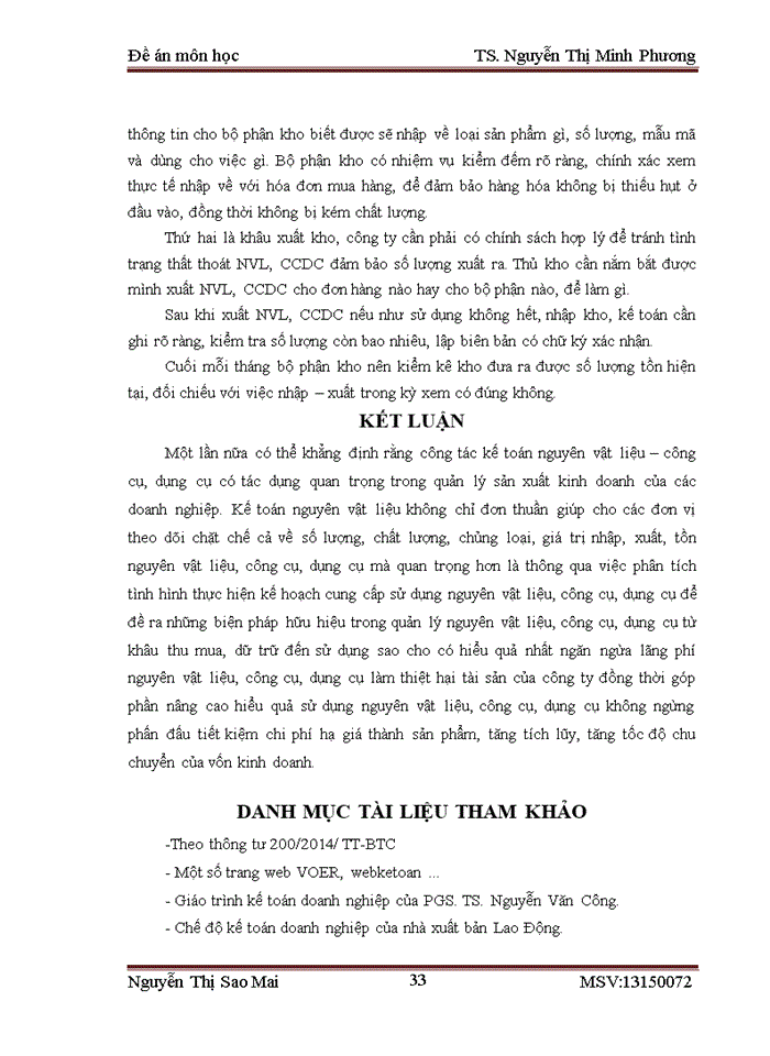 image for page Đề án Bàn về kế toán nguyên vật liệu công cụ dụng cụ trong doanh nghiệp