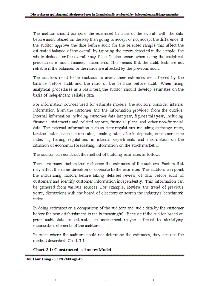 image for page Tiếng anh Discussion on applying Analytical Procedures in financial audit conducted by independent auditing companies