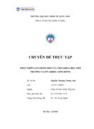 Nghiên cứu và phát triển sản phẩm mới tại Viện Khoa học Môi trường và Sức Khỏe Cộng đồng