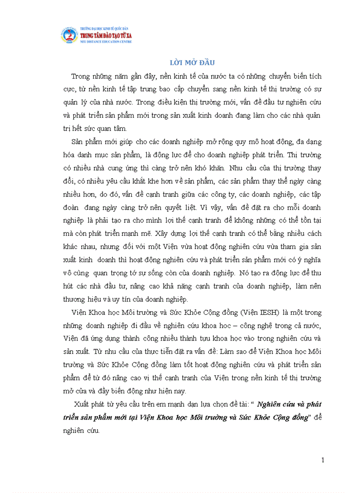 image for page Nghiên cứu và phát triển sản phẩm mới tại Viện Khoa học Môi trường và Sức Khỏe Cộng đồng