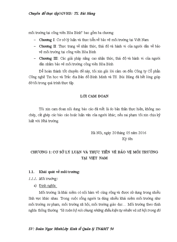 image for page Tìm hiểu về nhận thức thái độ và hành vi của người dân về bảo vệ môi trường tại công viên Hòa Bình