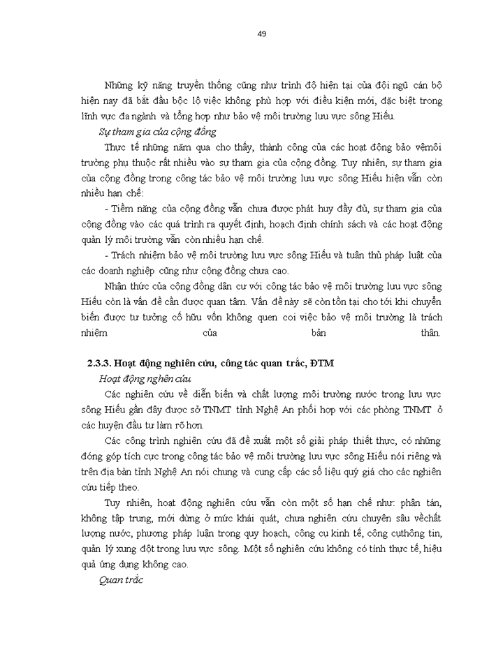 image for page THỰC TRẠNG VÀ GIẢI PHÁP QUẢN LÝ TỔNG HỢP TÀI NGUYÊN NƯỚC LƯU VỰC SÔNG HIẾU