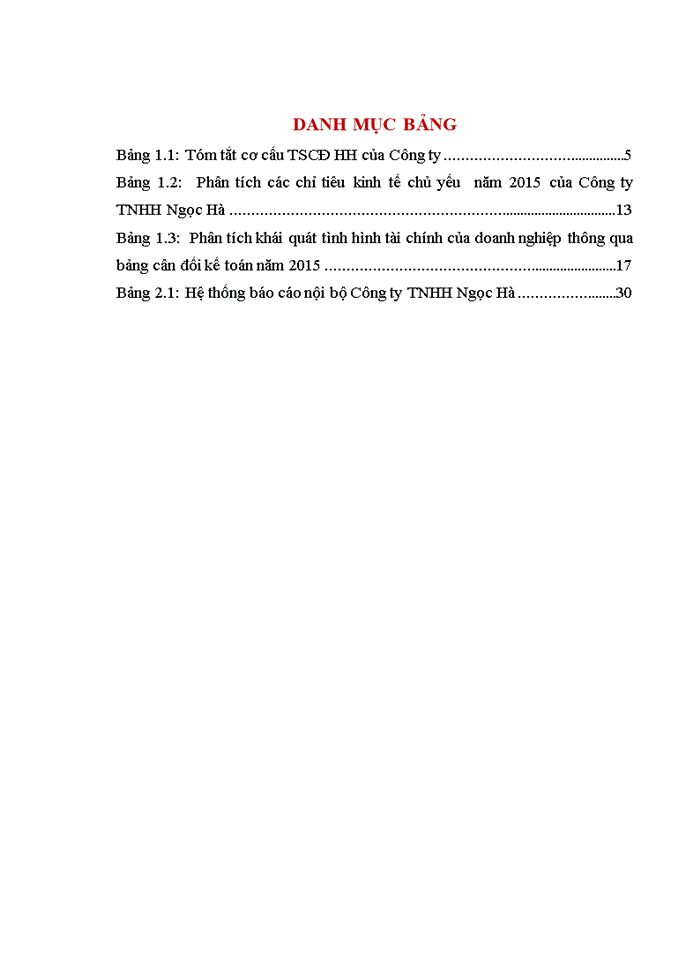 Báo cáo thực tập Công tác kế toán tại CÔNG TY TRÁCH NHIỆM HỮU HẠN NGỌC HÀ