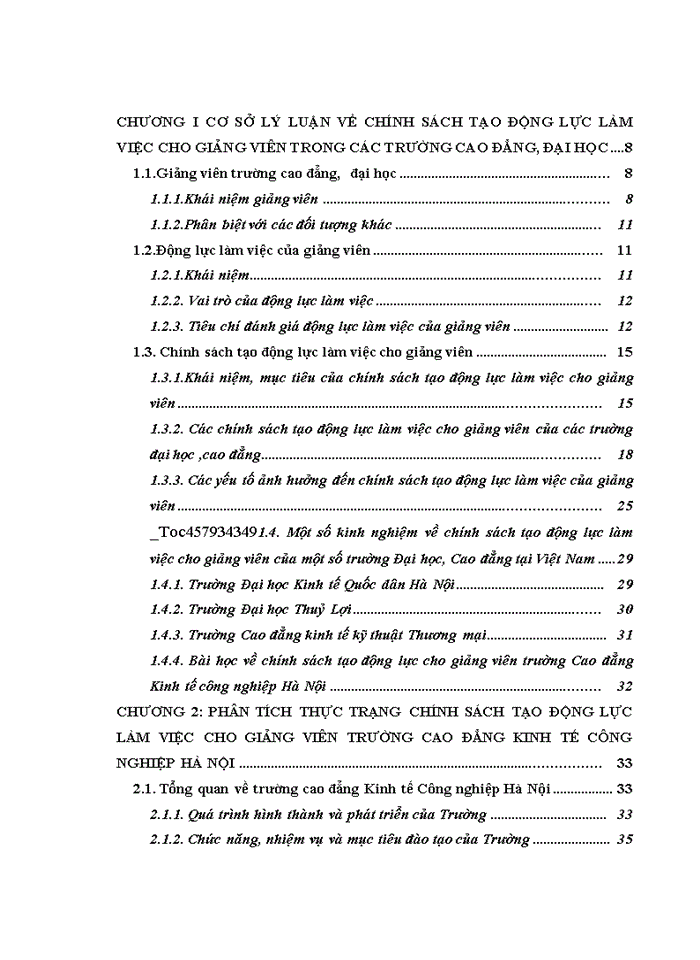 Ths CHÍNH SÁCH TẠO ĐỘNG LỰC LÀM VIỆC CHO GIẢNG VIÊN TRƯỜNG CAO ĐẲNG KINH TẾ CÔNG NGHIỆP HÀ NỘI