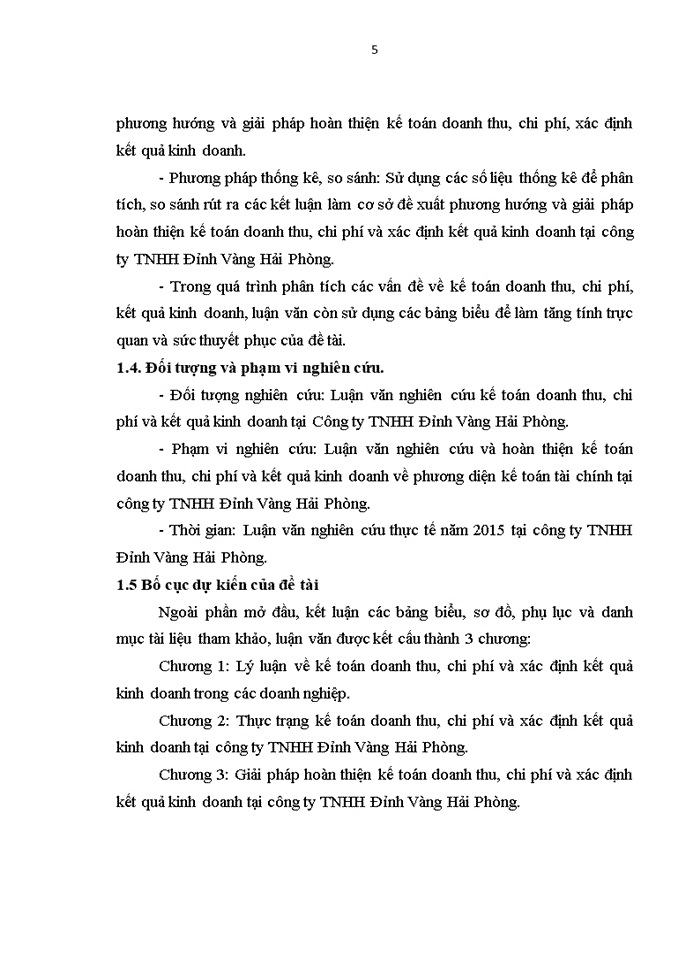 image for page Ths Hoàn thiện kế toán Doanh thu chi phí và xác định kết quả kinh doanh tại công ty Trách nhiệm hữu hạn Đỉnh Vàng Hải Phòng